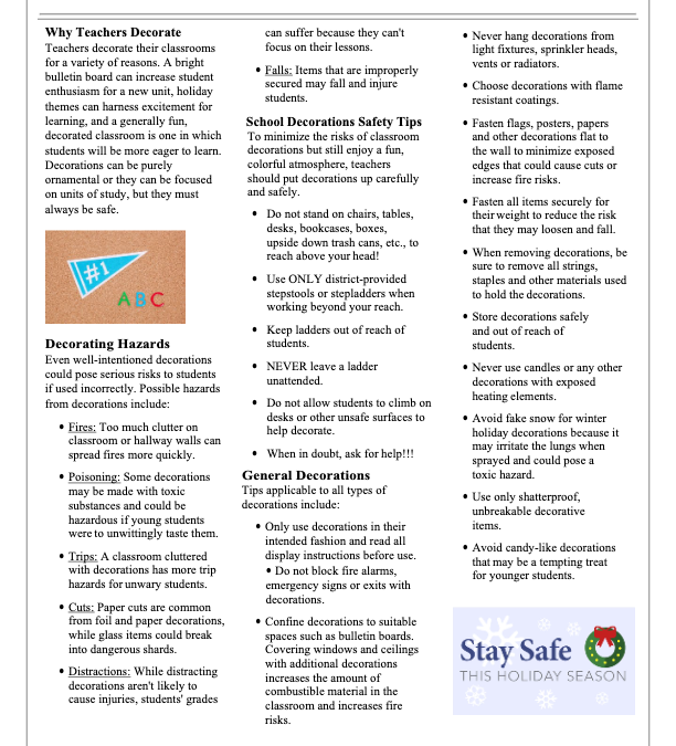 Decoration Safety Guidelines