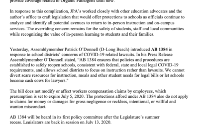 Member Alert – AB 1384