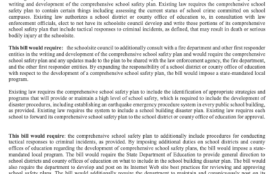 Member Alert – AB 1747: School Safety Plans