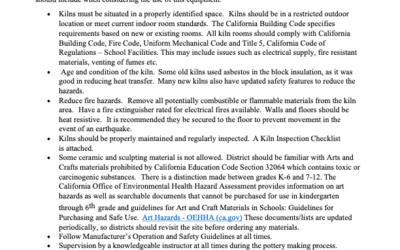 Member Alert – Kiln Guidelines