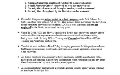 Member Alert – School Security FAQs