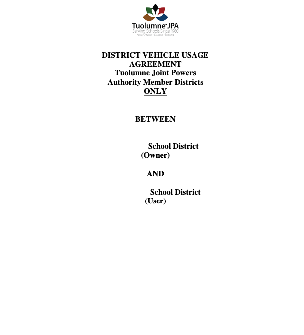 Vehicle Lease Agreement