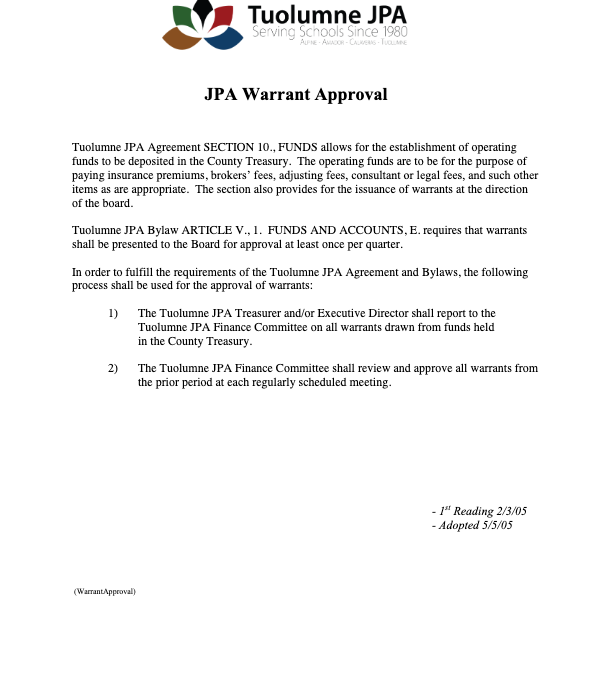 Warrant Approval Process
