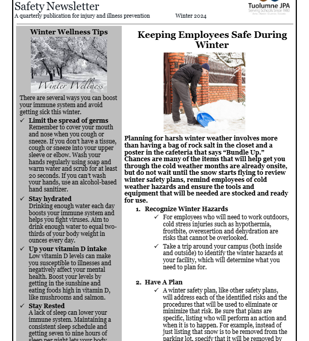Safety Newsletter – Winter 2023-2024