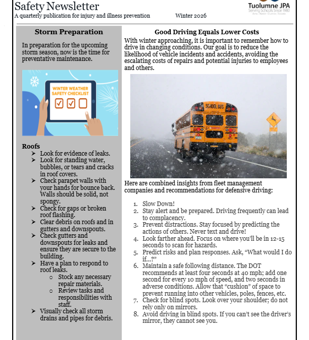 Winter Safety Newsletter 25-26