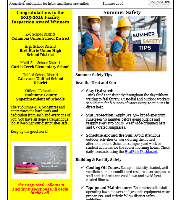Safety Newsletter – Summer 2025-2026