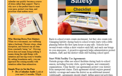 Safety Newsletter – Fall 2026-2027